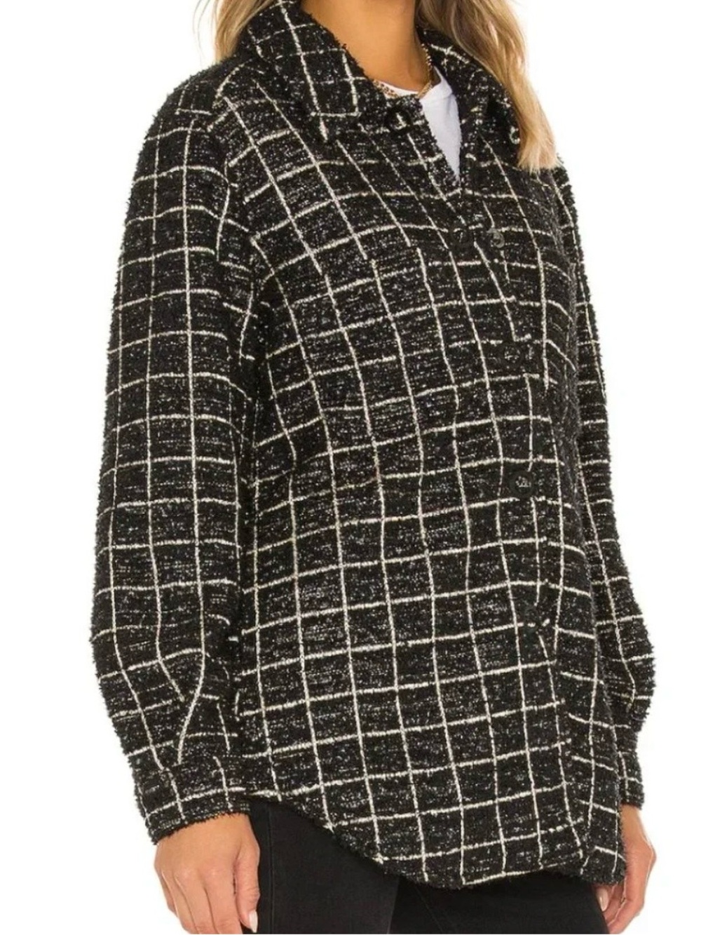 BB Dakota by Steve Madden Tweed Window Seat Shirt Jacket